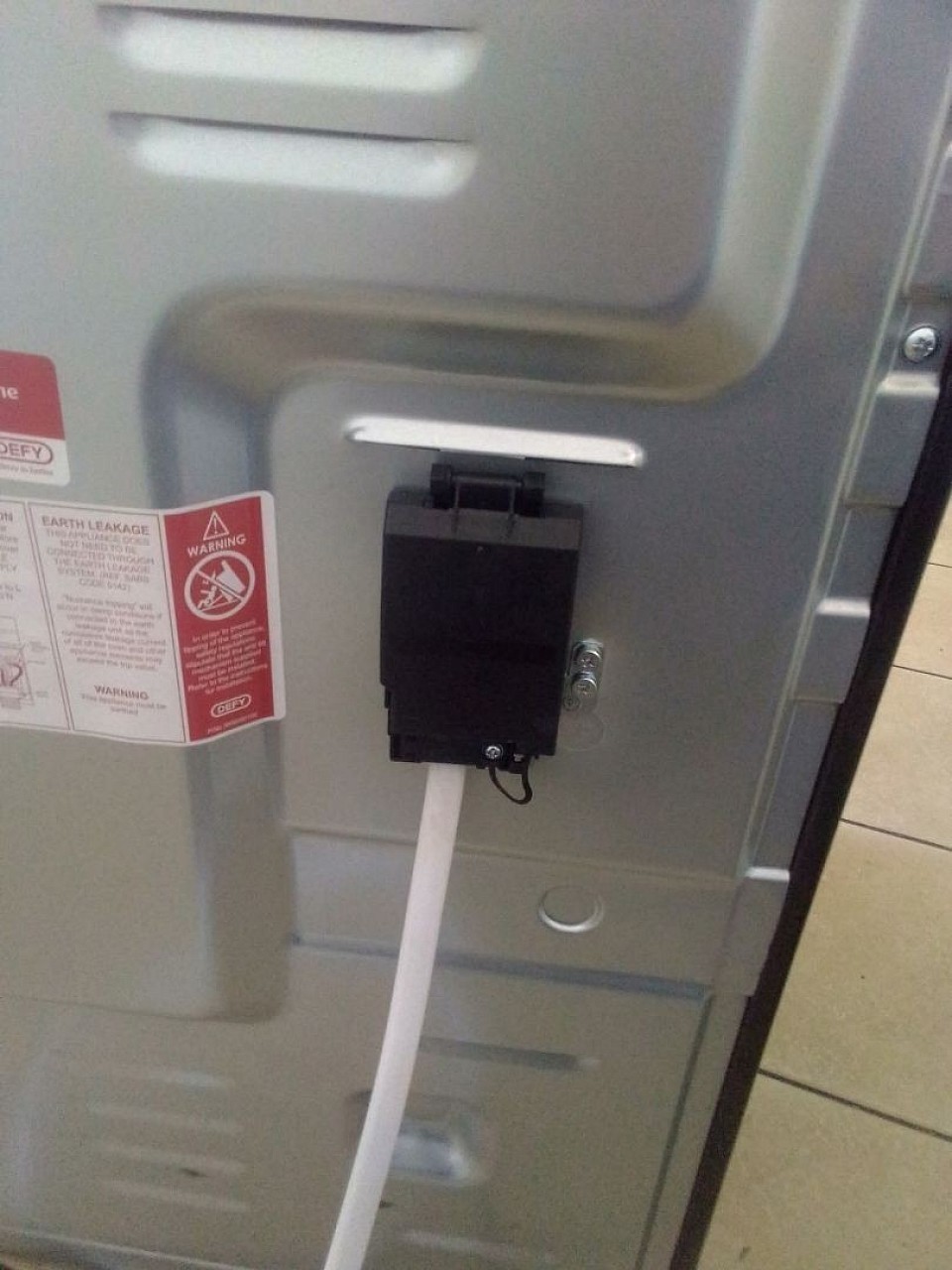 Steenvilla stove and oven connection. SABS and SANS standards.