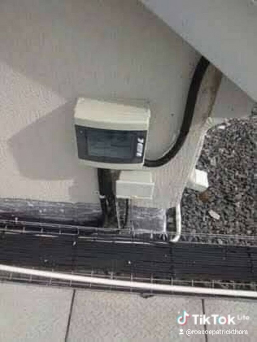 Surge protection box for West  building roof top with Canadian solar panels 60kw intergrations Fair Cape Retirement village Tokai.